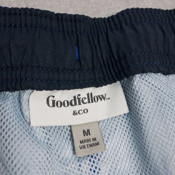 9" Blue Stripe Side Pocket Faux Board Shorts M NWT - Picture 6 of 8